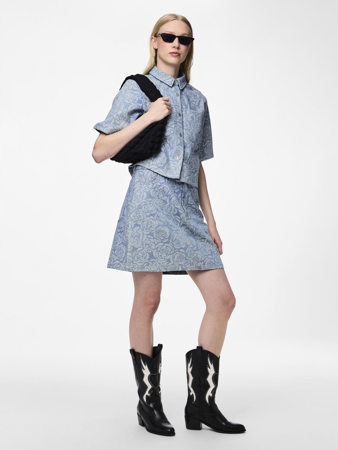 PCKALYN Skirt - Light Blue Denim